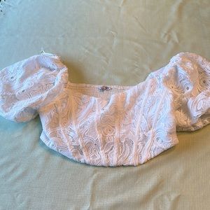 NWOT Fashion Nova lace crop top